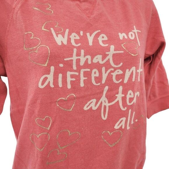 2/$20 Y2K Pink With Funny Graphic Top Sweatshirt Blouse Size: Small - Picture 3 of 5